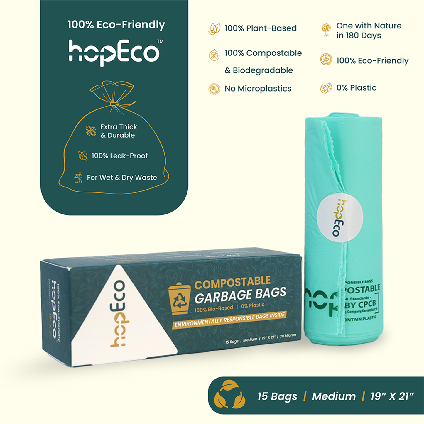 Garbage Bag - Medium, Pack of 6